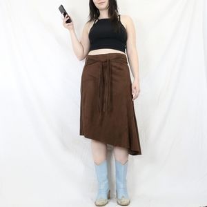 Vintage Brown Fringe Skirt